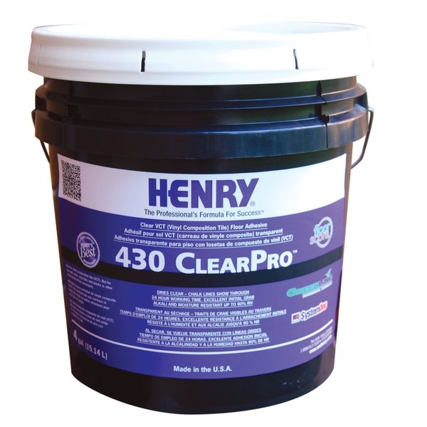 Henry 430 GL ClearPro Thin Spread Floor Tile Adhesive 4 GAL
