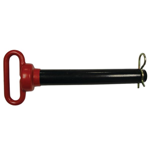 Red Handle Hitch Pin For 1-1/4" dia. 8-1/2" useable length. Grade 5.;