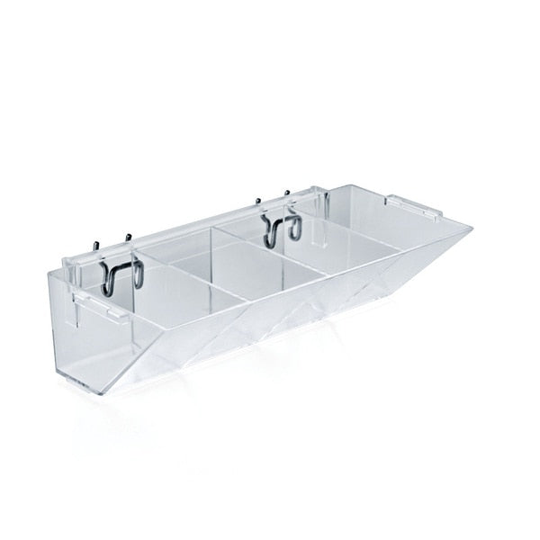 4-Compartment Molded Tray for Pegboard or Slatwall,  PK2