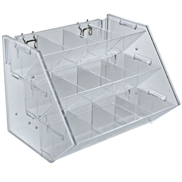 12 Compartment 3 Tier Bin for Counter,  Pegboard or Slatwall