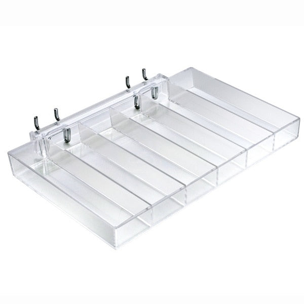 Six Compartment Tray for Pegboard / Slatwall / Counter,  PK2