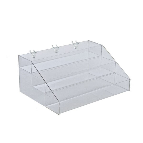 Three-Tier Step Display: 16"W x 11.75"D x 7"H