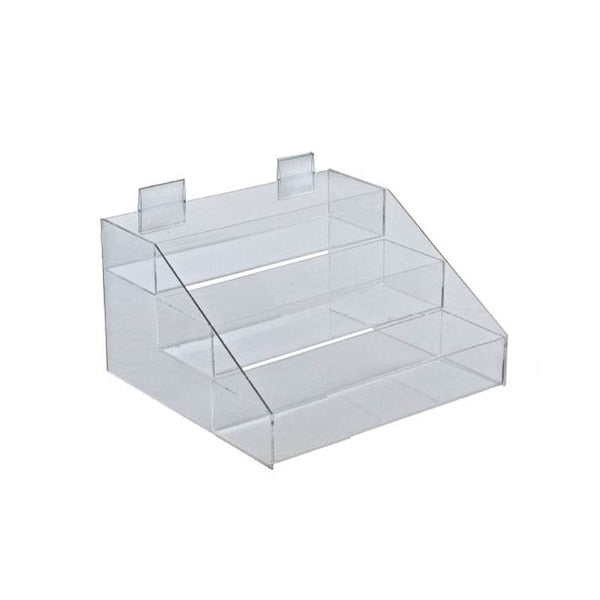 Three-Tier 3 Compartment Counter Step Display:12"W x 11.75"D x 7"H