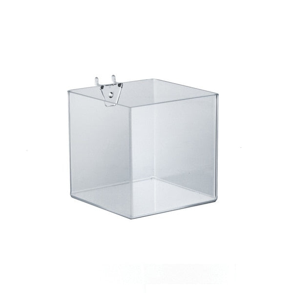 5" Cube Bin for Pegboard or Slatwall,  PK4