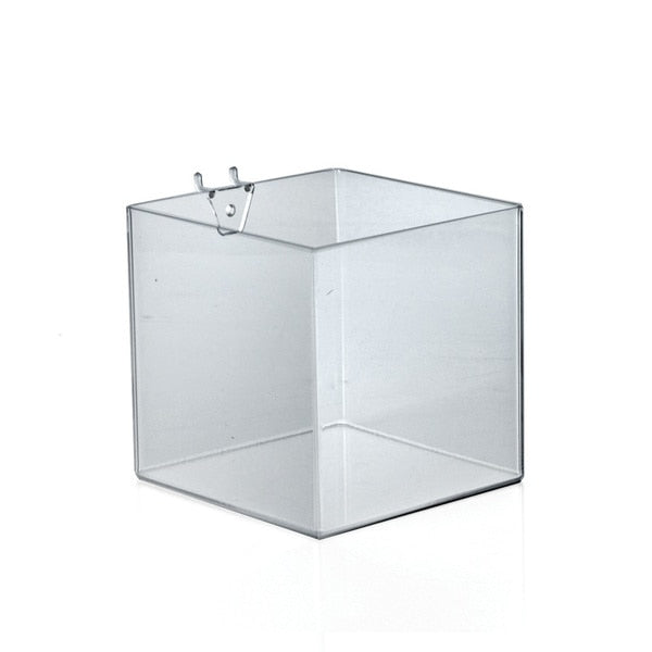 6" Cube Bin for Pegboard or Slatwall,  PK4