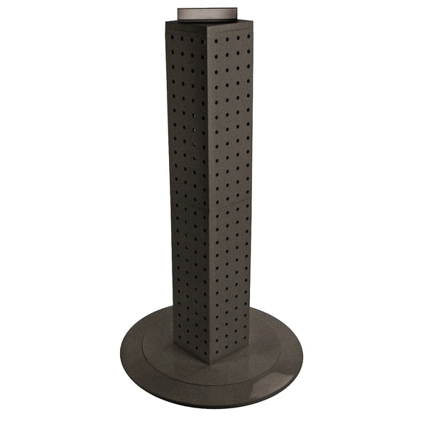 Four-sided 4"W x 24"H Pegboard Tower W/ Revolving 14.5" Base