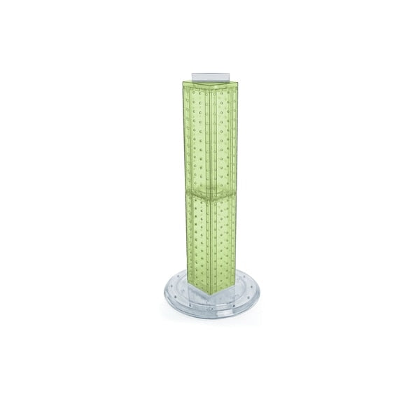 Four-sided 4"W x 24"H Pegboard Tower W/ Revolving 9" Base