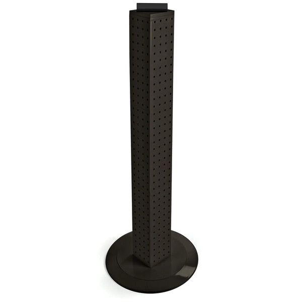 Four-sided 4"W x 36"H Pegboard Tower W/ Revolving 14.5" Base