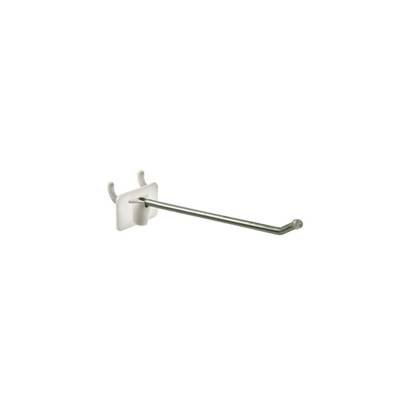2-Piece 4" Metal Wire Hook Plastic Attached Back: 0.148" Dia.,  PK50