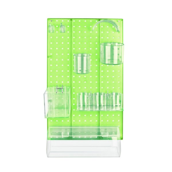 10-Piece Green Pegboard Organizer Kit with 1 Panel and Accessory