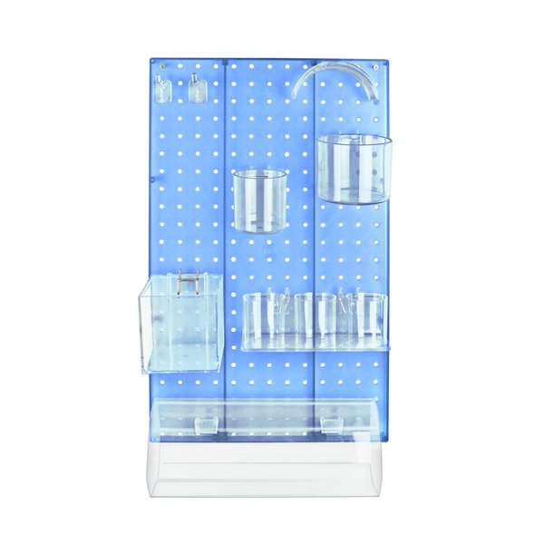 10-Piece Blue Pegboard Organizer Kit with 1 Panel and Accessory