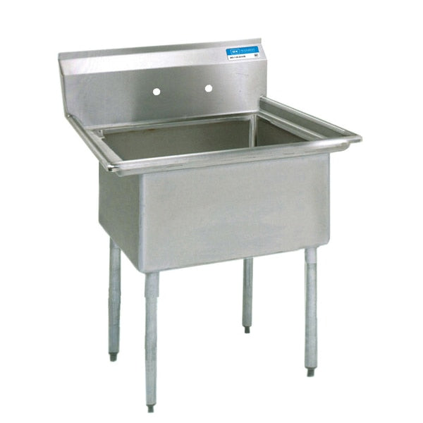 25.8125 in W x 21 in L x Free Standing,  Stainless Steel,  One Compartment Sink