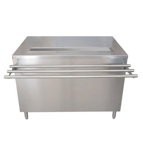 Stainless Steel Self-Serve Counter with Hinged Doors,  Drop Shelf 30X48