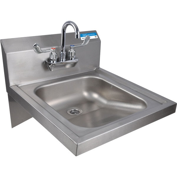 Hand Sink Stainless Steel W/Faucet,  2 Holes,  ADA Compliant 14Ã“x16Ã“x5Ã“