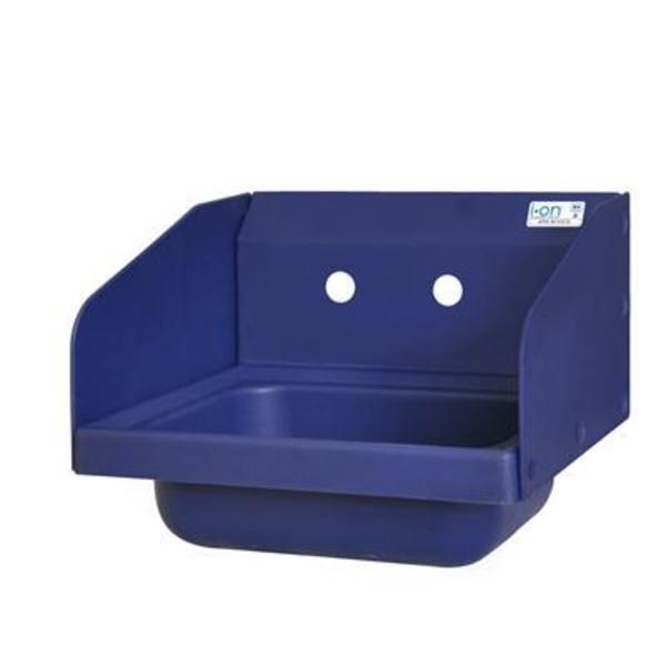 IONTM Blue Antimicrobial Hand Sink W/Side Splashes,  2 Holes 14Óx10Óx5Ó
