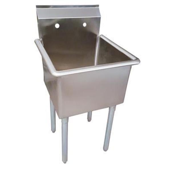24.5 in W x 27 in L x Free Standing,  Stainless Steel,  Utility Sink