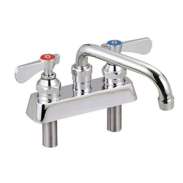 Solid Body Faucet,  6" Swing Spout,  8" O.C. Deck Mount