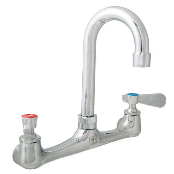Workforce Standard Duty Faucet,  8" Gooseneck Spout,  8" O.C. Splash Mount