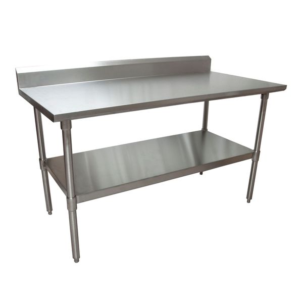 Work Table Stainless Steel Undershelf,  Plastic feet 5" Riser 60"x30"