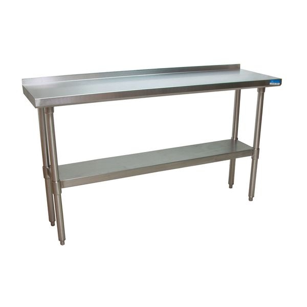Work Table Stainless Steel Undershelf,  Plastic feet 1.5" Riser 60"x18"