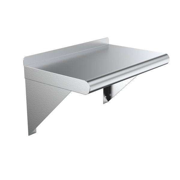 Stainless Steel Wall Shelf,  16 Long X 10 Deep