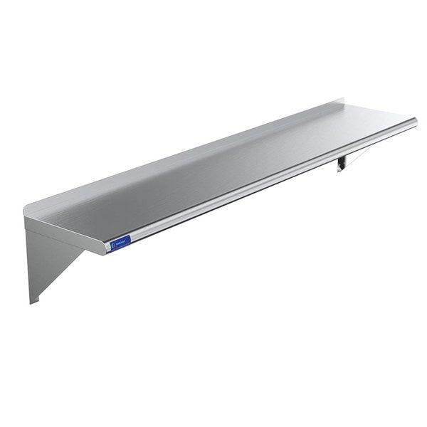 Stainless Steel Wall Shelf,  72 Long X 12 Deep
