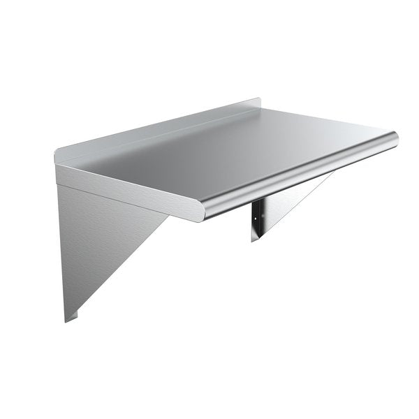 Stainless Steel Wall Shelf,  24 Long X 14 Deep