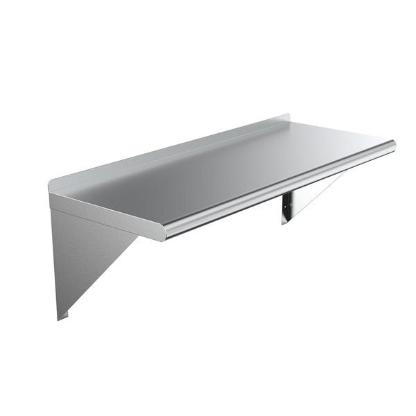 Stainless Steel Wall Shelf,  48 Long X 14 Deep