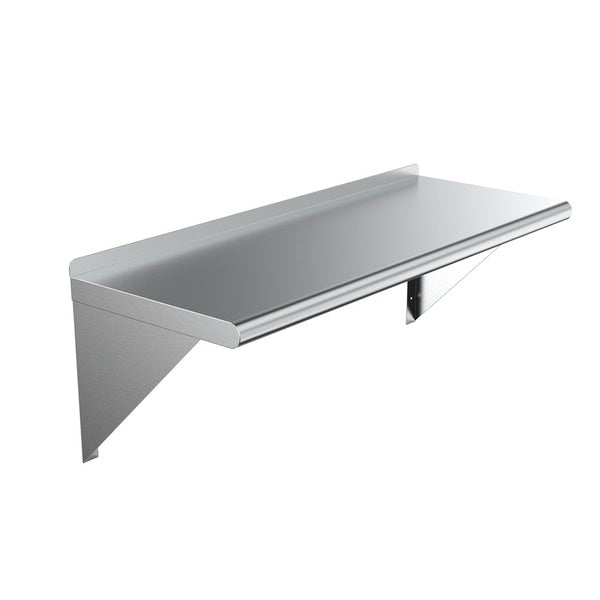 Stainless Steel Wall Shelf,  48 Long X 16 Deep