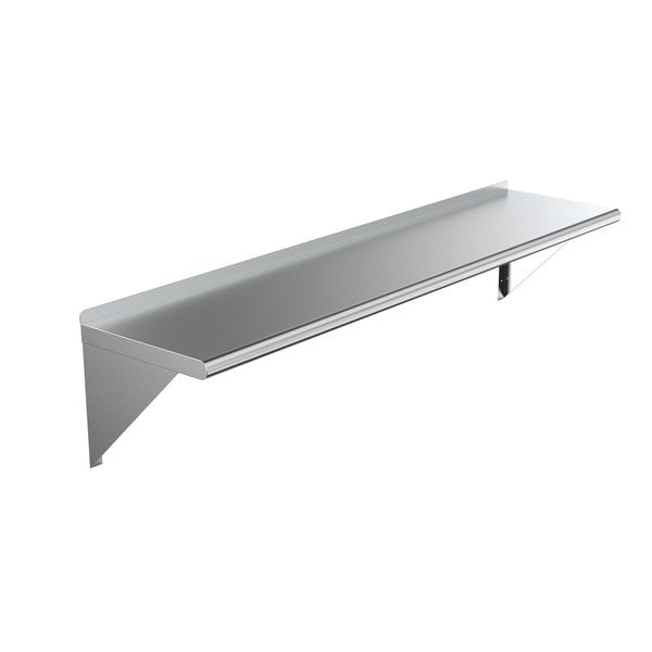 Stainless Steel Wall Shelf,  60 Long X 16 Deep