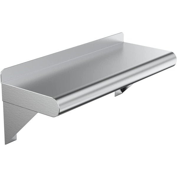 Stainless Steel Wall Shelf,  16" Long X 6" Deep