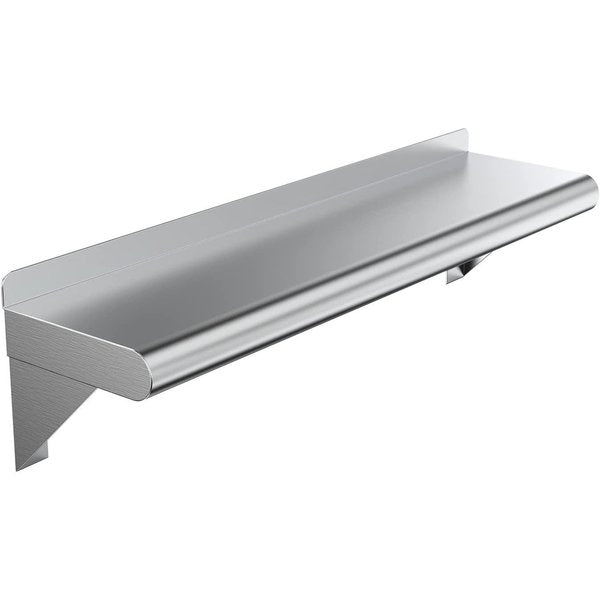 Stainless Steel Wall Shelf,  24" Long X 6" Deep