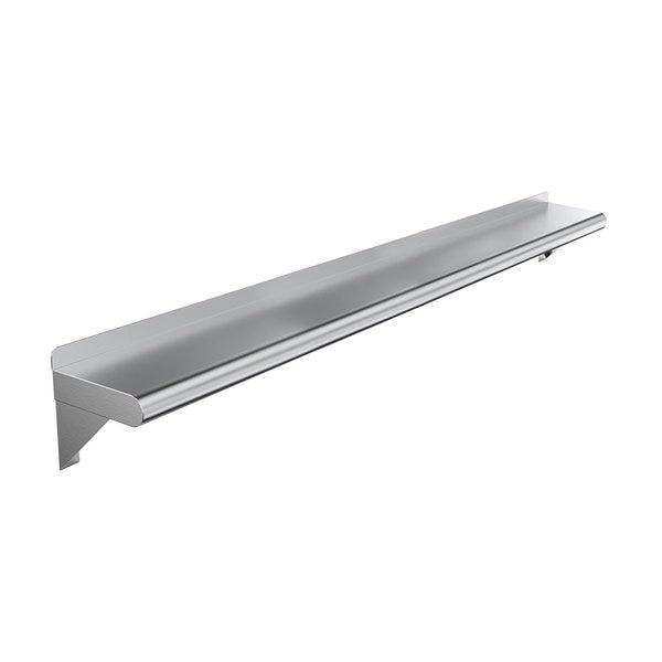 Stainless Steel Wall Shelf,  48 Long X 6 Deep