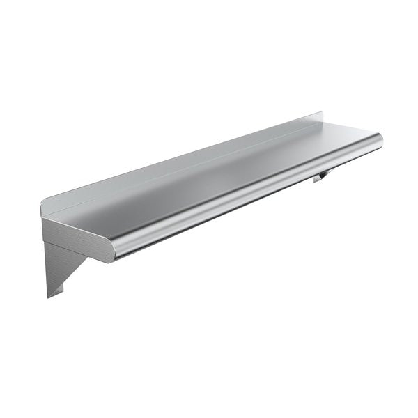 Stainless Steel Wall Shelf,  30 Long X 8 Deep