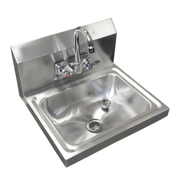 Stainless Steel Wall Mounted Hand Sink 17in x 15in NSF Certified