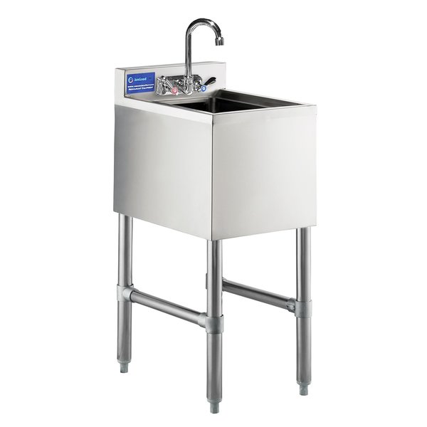 Stainless Steel One Compartment Drop in Sink with Faucet 10in x 14in x 10in