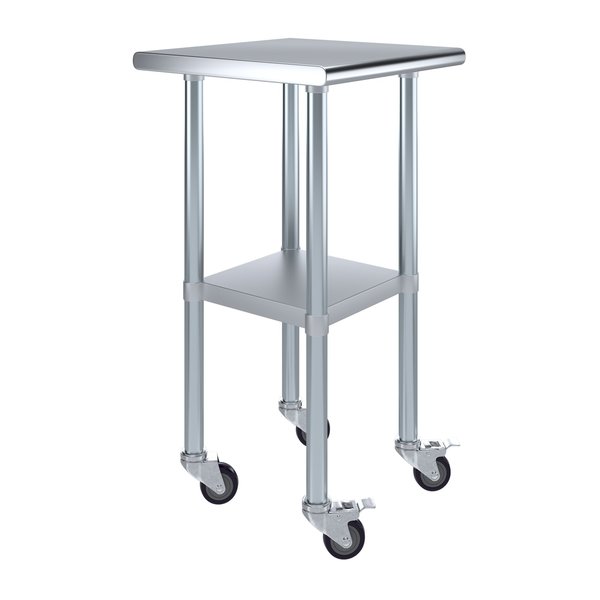 20x20 Rolling Prep Table with Stainless Steel Top