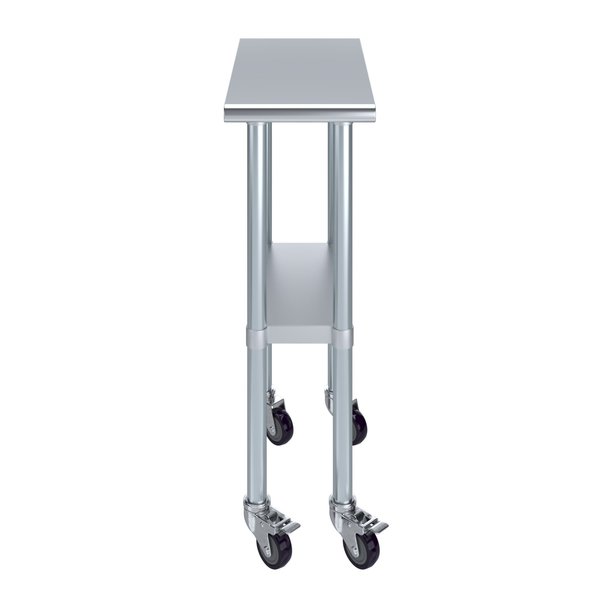 24x12 Rolling Prep Table with Stainless Steel Top