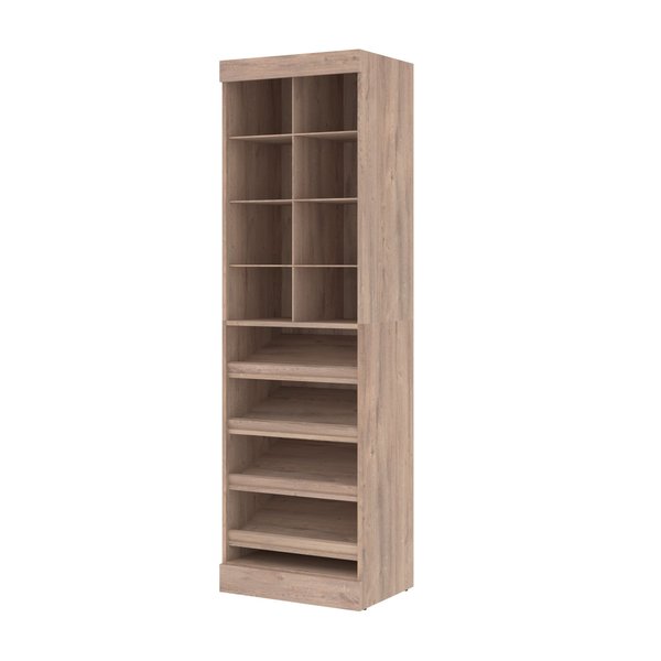 Bestar Pur 25W Closet Organizer in rustic brown