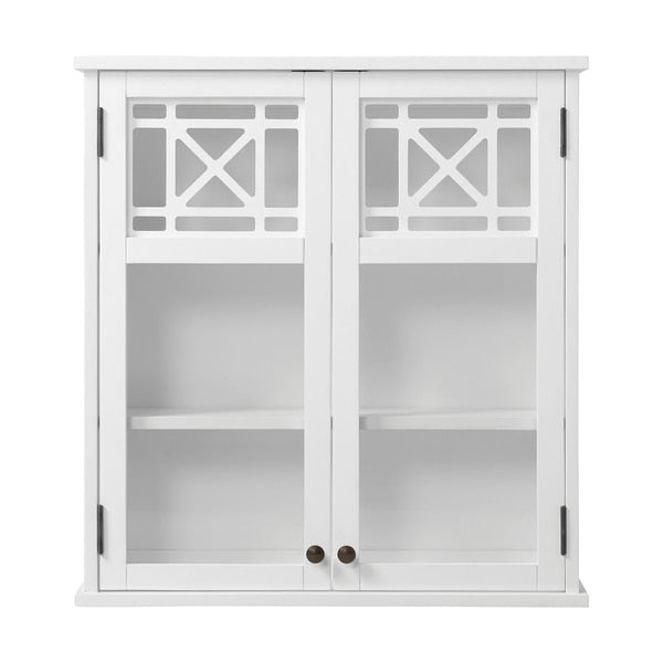 Derby 27"W x 29"H Wall Mounted Bath Storage Cabinet with Glass Cabinet Doors