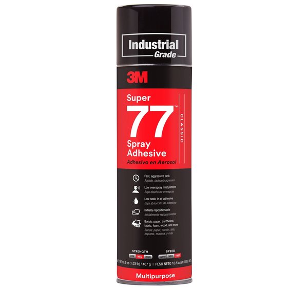 Scotch® Super 77 Multipurpose Spray Adhesive,  13.57 oz,  Aerosol