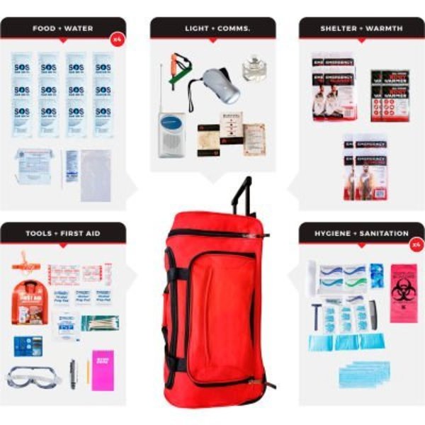 ,  Essential Survival Kit,  Wheel Bag,  4 Person