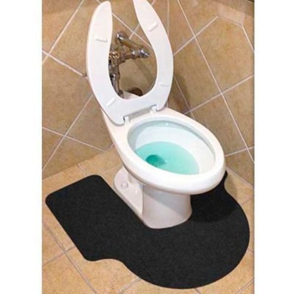 Wizkid Antimicrobial Big A Toilet Mats,  Black 6 Mats/Box -