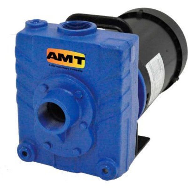 AMT 1.5in Cast Iron Self-Priming Centrifugal Pump, Buna-N Seal, 2hp TEFC, 3 Phase Motor
