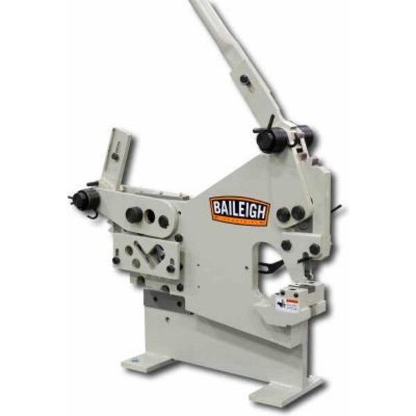 Baileigh Industrial Manually Operated Ironworker with Punch Station,  10inW,  3 Stations