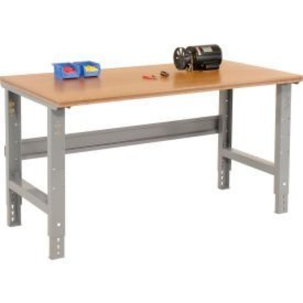 60x36 Adjustable Height Workbench C-Channel Leg - Shop Top Square Edge Gray