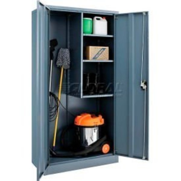 Janitorial Cabinet Assembled 36x18x72 Gray