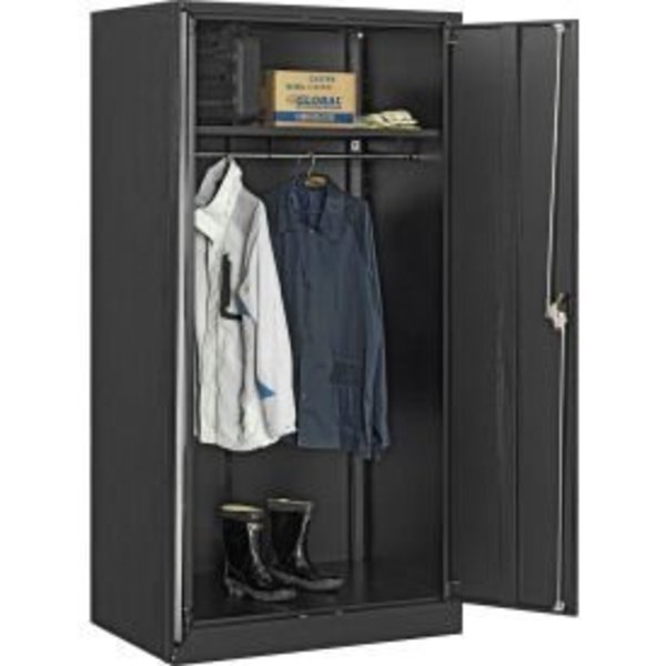 Wardrobe Cabinet Easy Assembly 36x24x72 Black