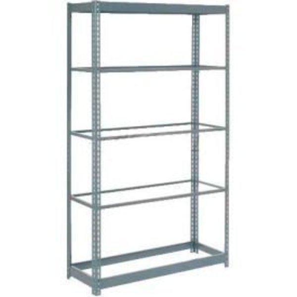 Heavy Duty Shelving 36"W x 24"D x 96"H With 5 Shelves - No Deck - Gray