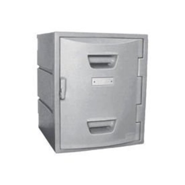 Remco Plastics 4-Tier 4 Door Box Plastic Locker,  15"W x 15"D x 18"H,  Gray,  Assembled